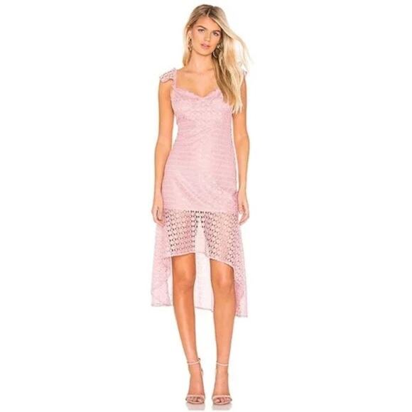 NWT Line and Dot Valentina Lace Eyelet Flutter Midi Dress Y2K Soft Girl Coquette - Picture 1 of 12